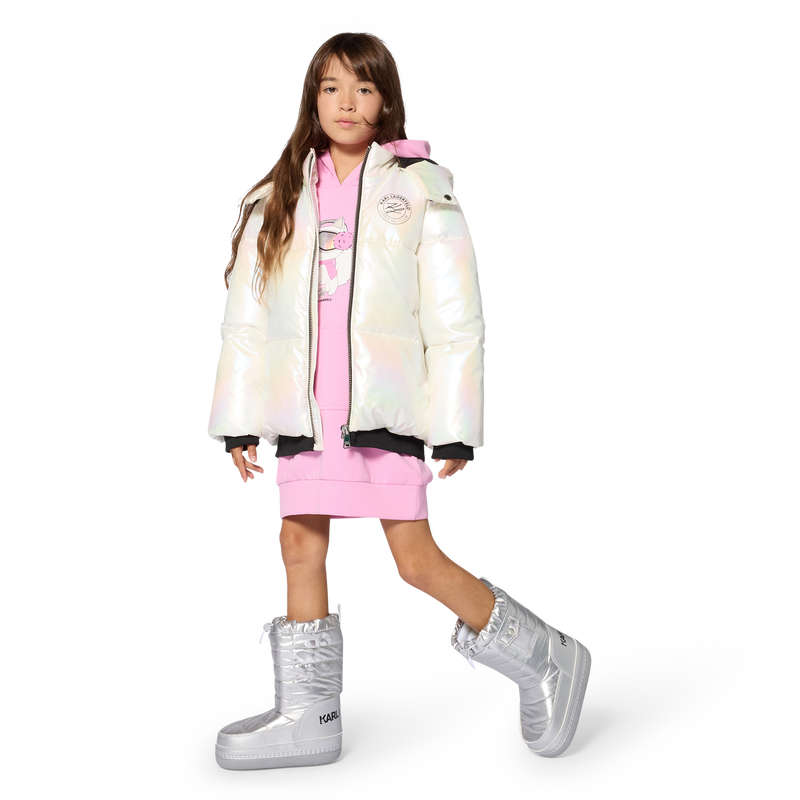 Steppjacke mit Kapuze KARL LAGERFELD KIDS 
                        M&Auml;DCHEN