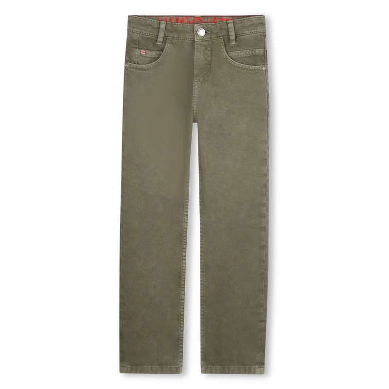 Hose aus ausgeblichenem Twill HUGO 
                        JUNGE