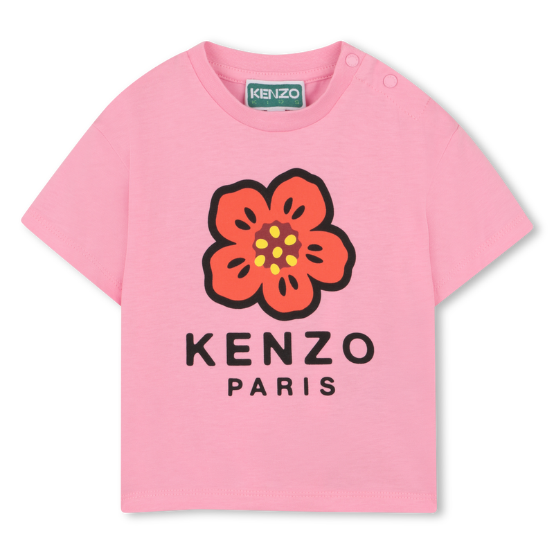 T-SHIRT MIT DRUCKKNOPF AN DER SCHULTER KENZO KIDS 
                        M&Auml;DCHEN