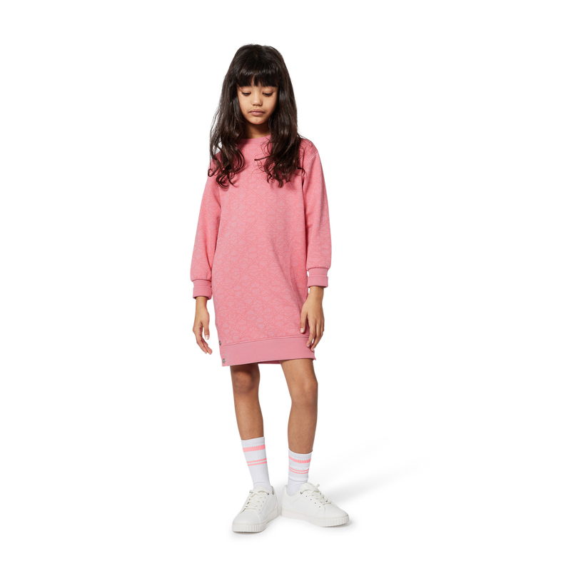 Kleid aus geb&uuml;rstetem Fleece HUGO 
                        M&Auml;DCHEN