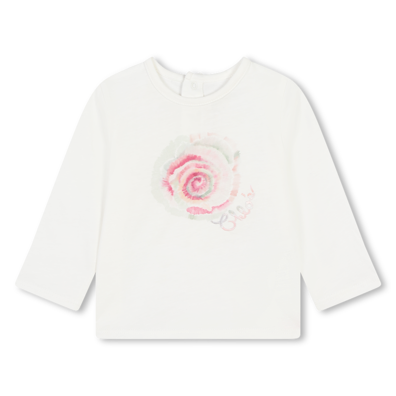 T-Shirt mit Logo-Stickerei CHLOE 
                        M&Auml;DCHEN