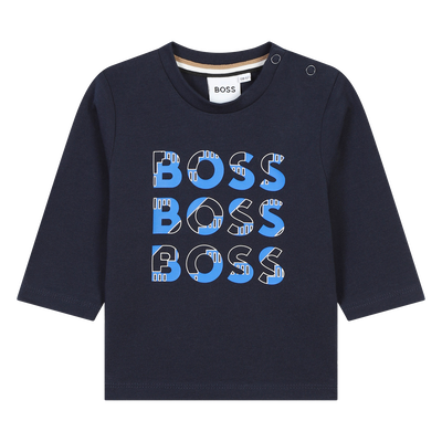 Baumwoll-Langarmshirt BOSS JUNGE