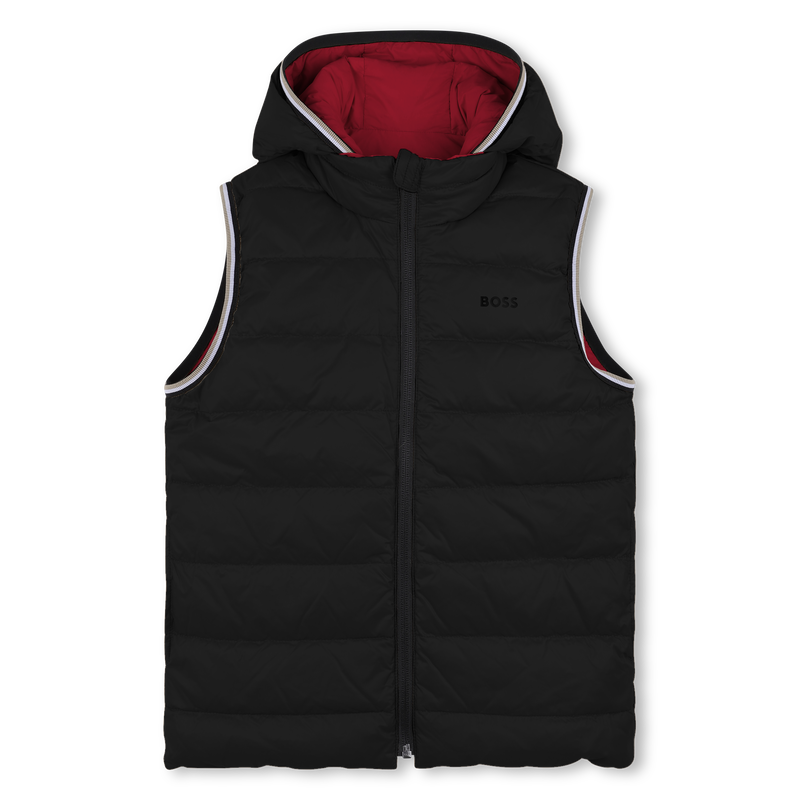 Daunenjacke mit Kapuze in Flann-Optik BOSS 
                        JUNGE