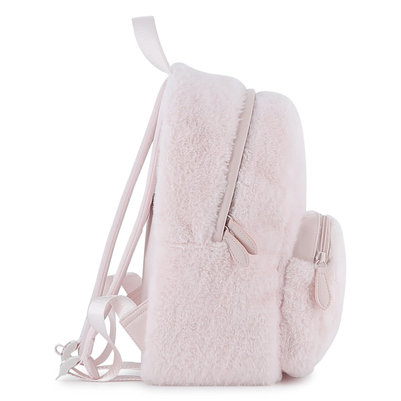 Kleiner Rucksack aus flauschigem Fleece KARL LAGERFELD KIDS 
                        M&Auml;DCHEN