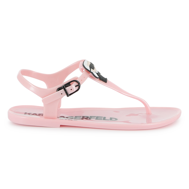 Schnallen-Sandalen mit Badge KARL LAGERFELD KIDS 
                        M&Auml;DCHEN