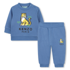 Set aus Sweatshirt und Hose aus Fleece, HIMMELBLAU, hi-res