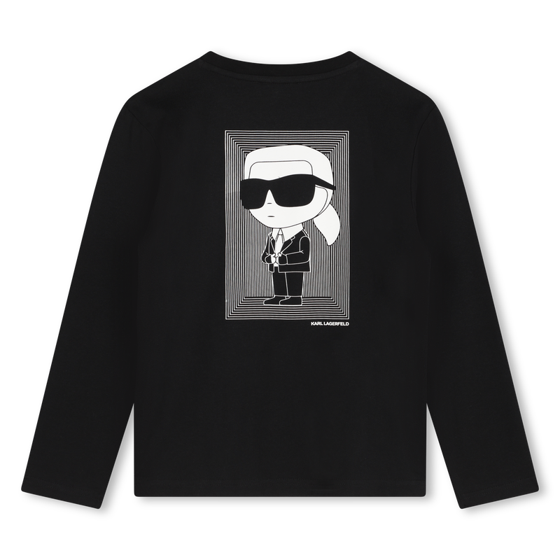 Lang&auml;rmliges Baumwoll-T-Shirt KARL LAGERFELD KIDS 
                        JUNGE