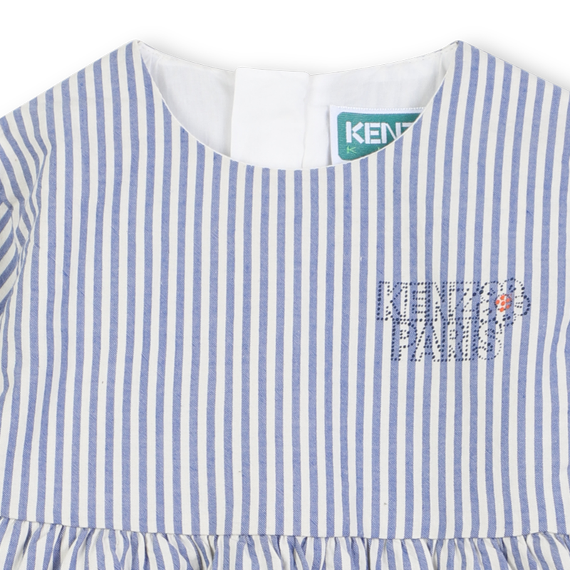 Langes Kleid mit Puff&auml;rmeln KENZO KIDS 
                        M&Auml;DCHEN