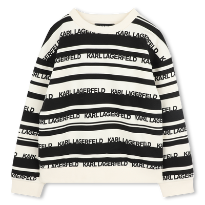 Gestreiftes Sweatshirt KARL LAGERFELD KIDS JUNGE