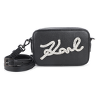 Handtasche, genarbtes und glatt beschichtetes Text KARL LAGERFELD KIDS 
                    M&Auml;DCHEN