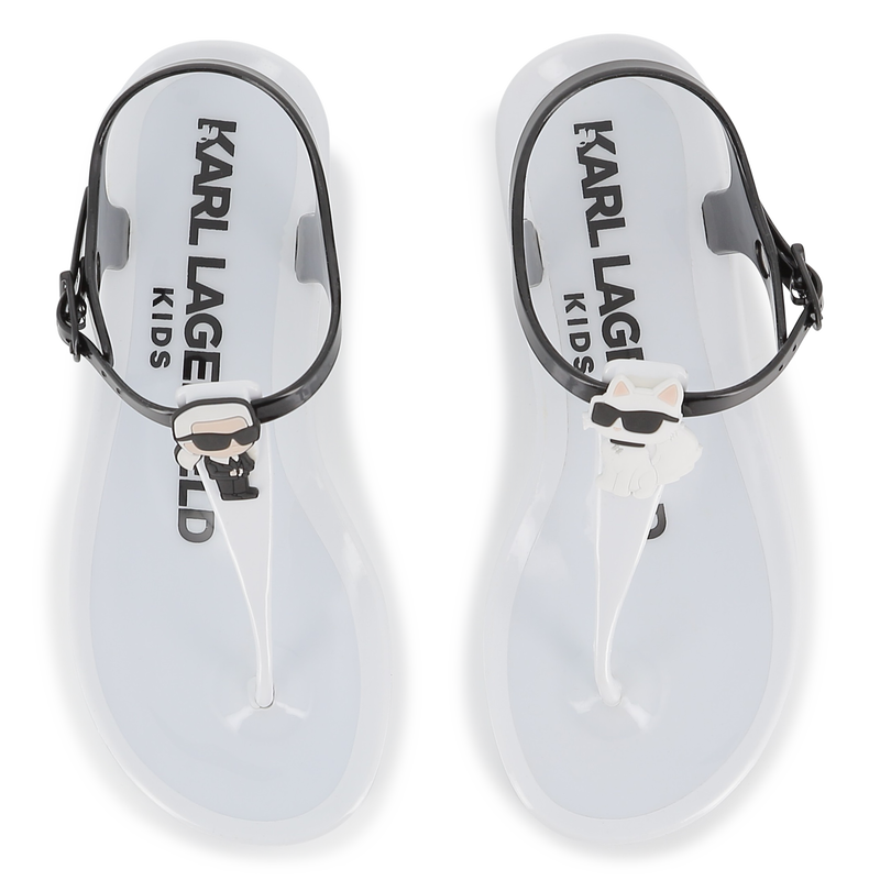 SANDALEN MIT VERSTELLBAREN RIEMEN KARL LAGERFELD KIDS 
                        M&Auml;DCHEN