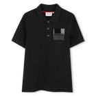 Kurz&auml;rmeliges Poloshirt, SCHWARZ, hi-res