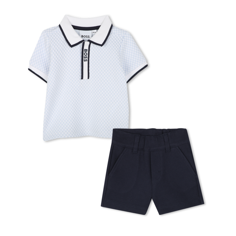 Set aus Polohemd und Shorts BOSS 
                        JUNGE