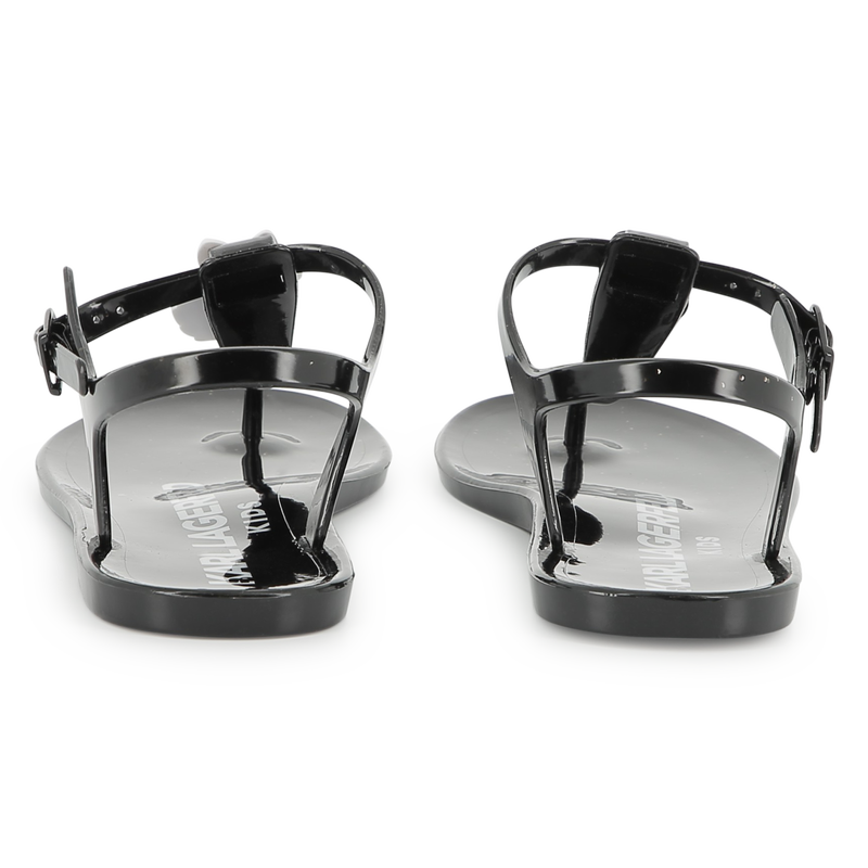 Schnallen-Sandalen mit Badge KARL LAGERFELD KIDS 
                        M&Auml;DCHEN