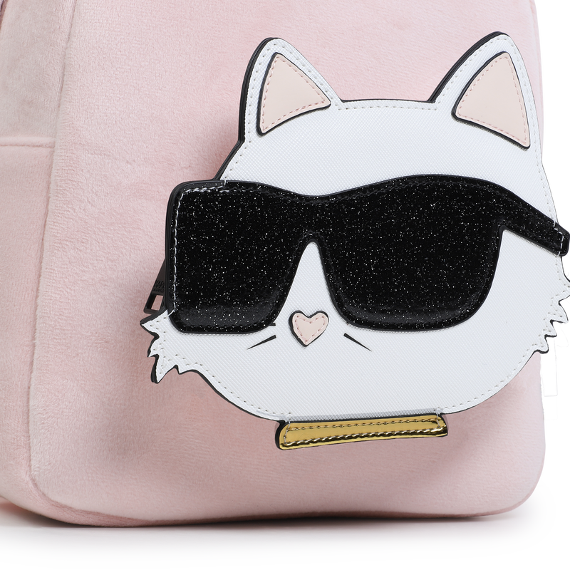 Kleiner Velours-Rucksack KARL LAGERFELD KIDS 
                        M&Auml;DCHEN