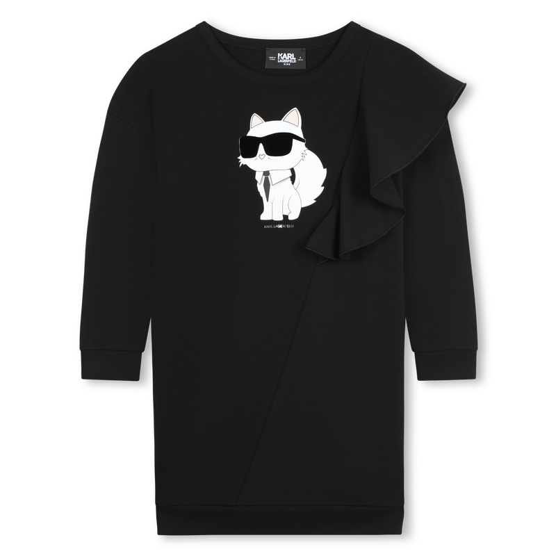 Gerades Kleid mit Volants KARL LAGERFELD KIDS 
                        M&Auml;DCHEN