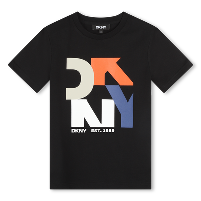 Kurzarm-T-Shirt aus Baumwolle DKNY JUNGE