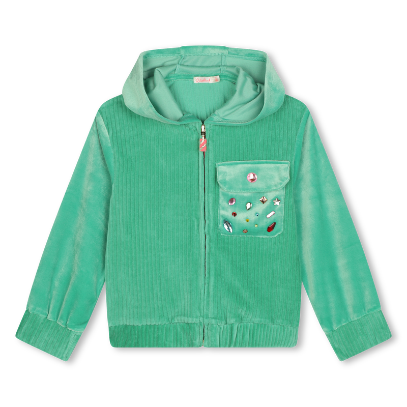 Samtige Sweatjacke mit Kapuze BILLIEBLUSH 
                        M&Auml;DCHEN