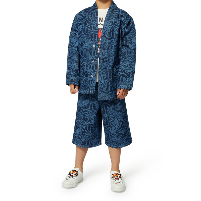 Jeans-Bermudas mit Druck KENZO KIDS 
                        JUNGE