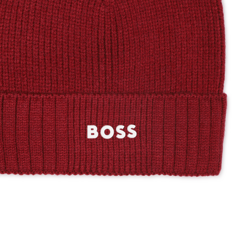 Strickm&uuml;tze mit Logo BOSS 
                        JUNGE
