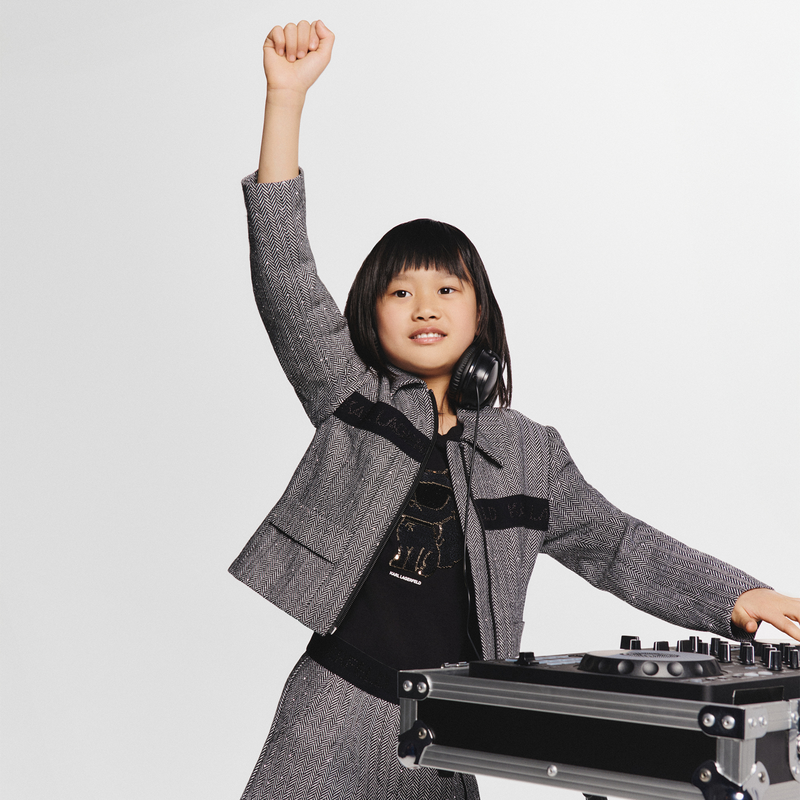 Jacke mit Strasssteinen KARL LAGERFELD KIDS 
                        M&Auml;DCHEN