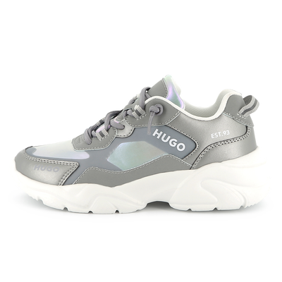Schn&uuml;rsneakers aus Materialmix HUGO M&Auml;DCHEN
