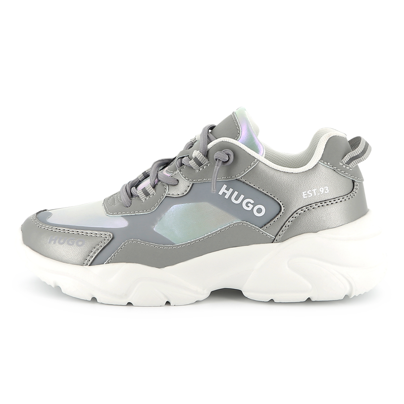 Schn&uuml;rsneakers aus Materialmix HUGO 
                        M&Auml;DCHEN