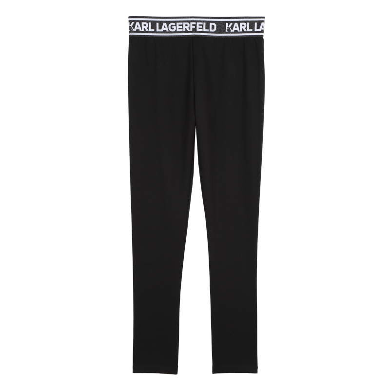 Leggings mit Metallic-Taille KARL LAGERFELD KIDS 
                        M&Auml;DCHEN