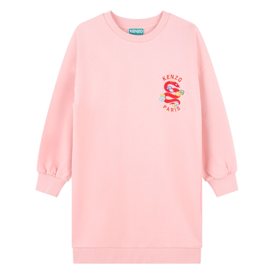 Gerades Kleid mit Stickereien KENZO KIDS M&Auml;DCHEN