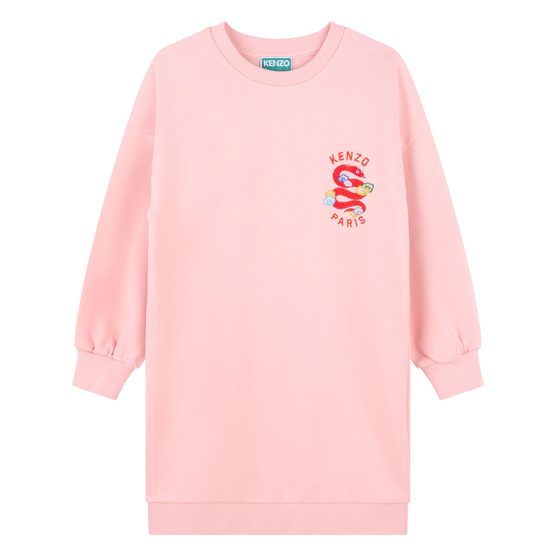 Gerades Kleid mit Stickereien KENZO KIDS 
                        M&Auml;DCHEN