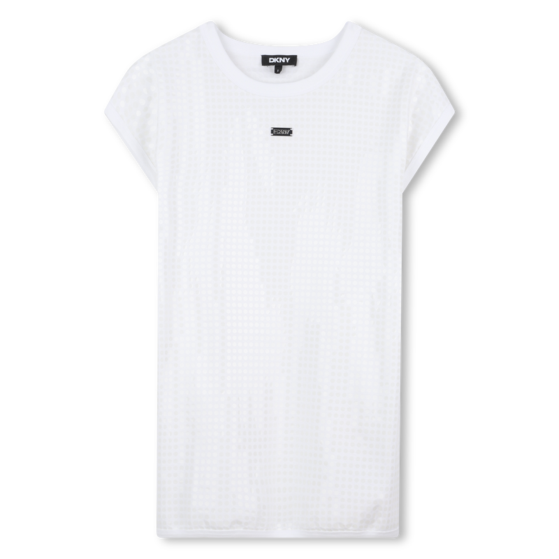 Baumwollkleid mit Pailletten DKNY 
                        M&Auml;DCHEN