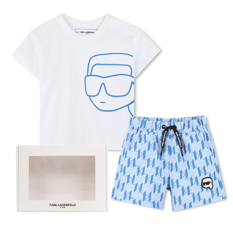 Set aus Shorts &amp; T-Shirt KARL LAGERFELD KIDS 
                        JUNGE