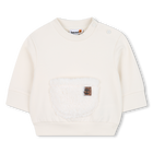 Bedrucktes Sweatshirt aus geb&uuml;rstetem Fleece TIMBERLAND 
                    JUNGE