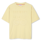 Baumwoll-T-Shirt mit Waschung, STROH, hi-res