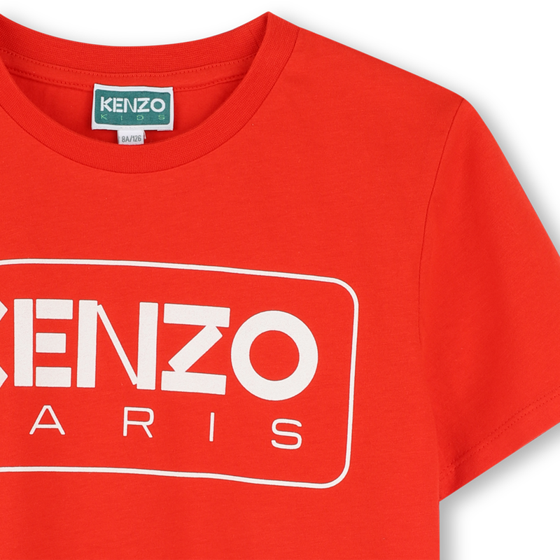 Kurz&auml;rmliges Baumwoll-T-Shirt KENZO KIDS 
                        JUNGE