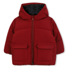 Daunenjacke mit Kapuze, DUNKEL ROT, hi-res