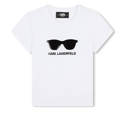 T-Shirt mit Sonnenbrillenmotiv KARL LAGERFELD KIDS M&Auml;DCHEN