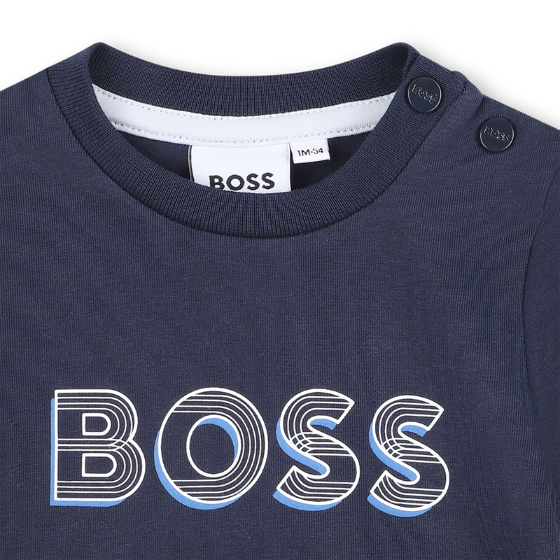 T-Shirt mit gedrucktem Logo BOSS 
                        JUNGE