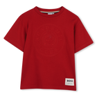 T-Shirt mit kurzen &Auml;rmeln, KIRSCHROT, hi-res