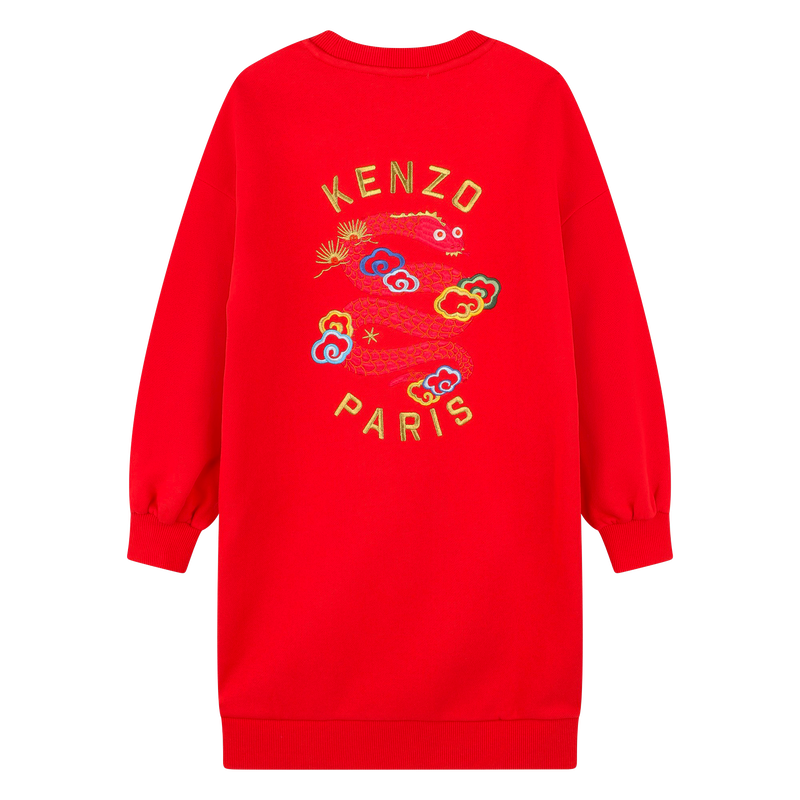 Gerades Kleid mit Stickereien KENZO KIDS 
                        M&Auml;DCHEN