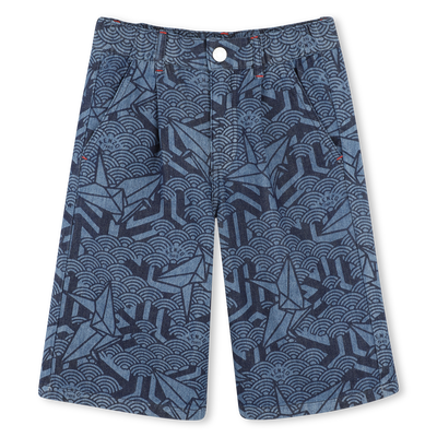 Jeans-Bermudas mit Druck KENZO KIDS JUNGE