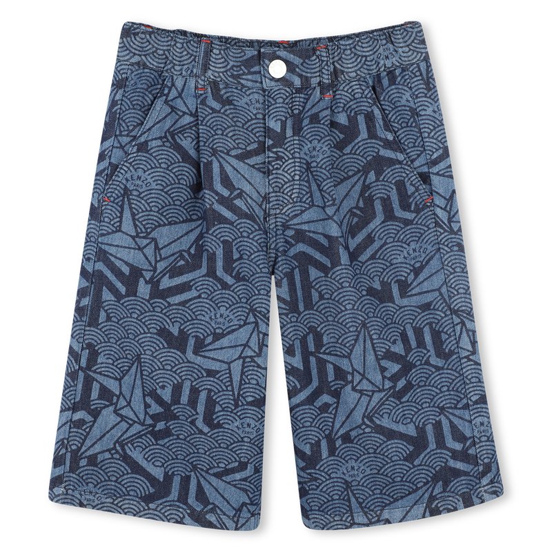 Jeans-Bermudas mit Druck KENZO KIDS 
                        JUNGE