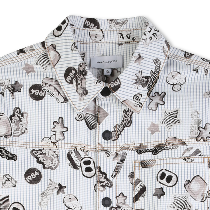 GESTREIFTE UND BEDRUCKTE JACKE MARC JACOBS 
                        JUNGE