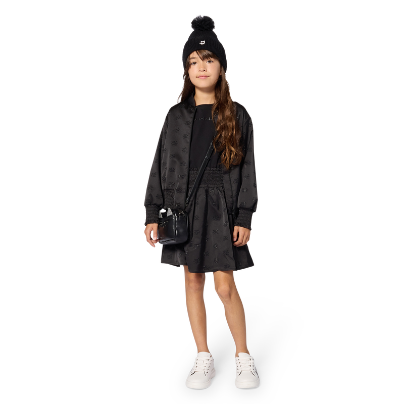 Kurzarmkleid KARL LAGERFELD KIDS 
                        M&Auml;DCHEN