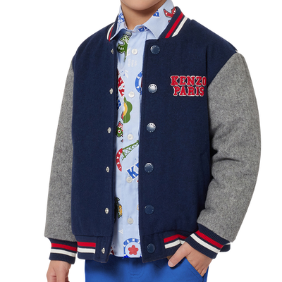 Jacke aus Wollstoff KENZO KIDS JUNGE