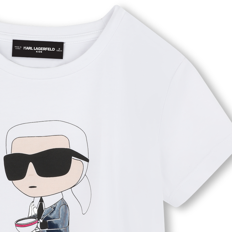 Bedrucktes T-Shirt KARL LAGERFELD KIDS 
                        M&Auml;DCHEN