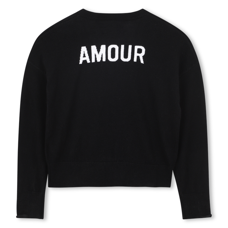 Kontrastierender Pullover mit V-Ausschnitt und Rüc ZADIG & VOLTAIRE 
                        MÄDCHEN