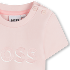 T-Shirt mit gl&auml;nzendem Druck BOSS 
                    M&Auml;DCHEN