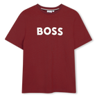 T-Shirt mit kurzen &Auml;rmeln, DUNKEL ROT, hi-res