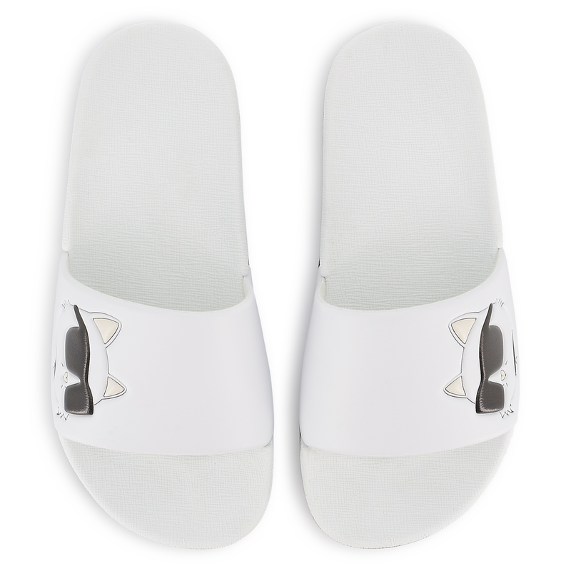 Pantoletten mit Relief-Druck KARL LAGERFELD KIDS 
                        M&Auml;DCHEN